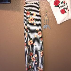 FLORAL LONG SUN DRESS